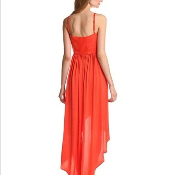 BCBG MaxAzria High Low Orange Tank Top Dress - Picture 2 of 4